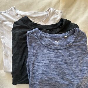DSG Trio T-Shirt Set - Classic White, Charcoal Black, Heather Blue